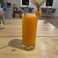 Papaya juice  at Vida Vegan Bistro in Cusco