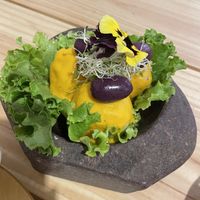 Papa a la huancaina    at Vida Vegan Bistro in Cusco