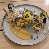 Trio of causas at Vida Vegan Bistro in Cusco