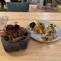 Corn chips with guac   at Vida Vegan Bistro in Cusco