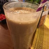 Cacao banana milkshake at Vida Vegan Bistro in Cusco