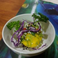 Tasty little unexpected appetizer at Vida Vegan Bistro in Cusco