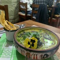 Veggie quinoa soup  at Vida Vegan Bistro in Cusco