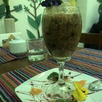 desert something with quinoa  at Vida Vegan Bistro in Cusco