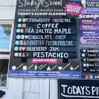 Today’s menu.  Allergens clearly marked  at Sticky Sweet in Portland
