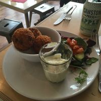 Mac & cheese balls. at Larder in Brighton