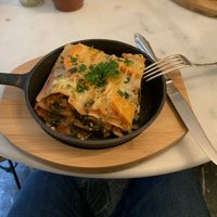 Lasagna with spinach, apple and a fuc***ing amazing sauce   at Pura in Luzern