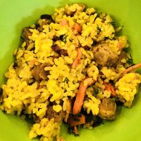 Rice with cranberries, carrots and tofu at Jagannath - Prospect Mira in Moscow