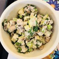 Avocado and pea salad (vegan)  at Jagannath - Prospect Mira in Moscow