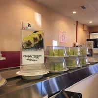 Conveyor belt sushi! at Akira Sushi in Clackamas
