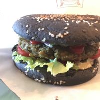 Lentil burger at Ugol in Moscow