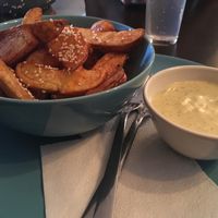 Potato wedges at Ugol in Moscow