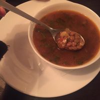 Lentil soup  at Ugol in Moscow