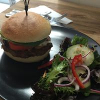 Chipotle black bean burger  at A Tad Whimsy in Hobart