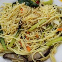 Noodles from the buffet at Ranahat Je Vegan Restaurant in Ayutthaya