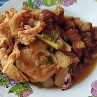 Buffet selection at Ranahat Je Vegan Restaurant in Ayutthaya