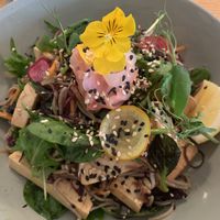 Soba Noodle salad with tofu - vegan at Comes and Goes in Lower Hutt