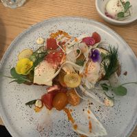 Eggs on toast with halloumi - veggie at Comes and Goes in Lower Hutt