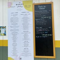 le menu  at Le Mango Tree in Soorts-hossegor
