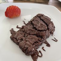 Chocolate brownie (incredible!)   at Machima in Ajijic