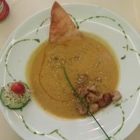 Pumpkin soup at Yerbabuena - Hileras in Madrid