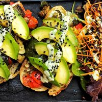avocado toast on point  at Graze in Antibes