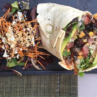 vegan burrito at Graze in Antibes