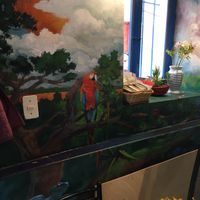 Murale on the walls - 1st floor at Apu Organic Nativo in Pisac