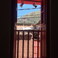 view from our table at Apu Organic Nativo in Pisac