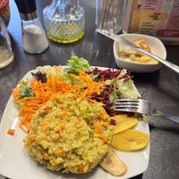 Chaufa & plantains. Sorry, I started eating & forgot to take the pic when it was pretty!  at Apu Organic Nativo in Pisac