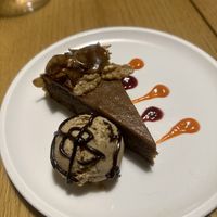 Gluten free cake with vanilla ice cream   at Plant Cafe in Hamala