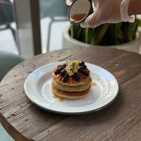 classic pancakes (GF) at Plant Cafe in Hamala