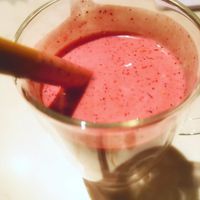 Super Berry Smoothie. Top secret - add banana 😉😋 at Plant Cafe in Hamala