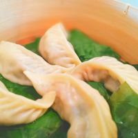 Spinach 😋 and Mushroom 🍄 Dumplings 🥟 at Plant Cafe in Hamala