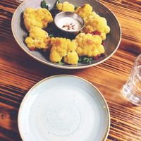 Roasted cauliflower florets (starters) at Source in York