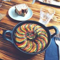 Ratatouille with toasted traditional bread at Source in York