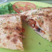 Calzone vegano rustico at Sa Cova in Mallorca