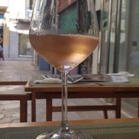 Copa pinot grigio rose wine at Sa Cova in Mallorca