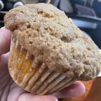 Peach muffin  at First Village Coffee in Ossining
