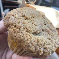 Peach muffin  at First Village Coffee in Ossining