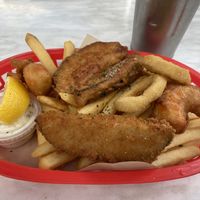 Mixed basket (fish, calamari, prawns)  at The Fish Shack in Canberra