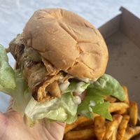 Tender lovin chick'n burger. Really delicious. Will eat it again.   at The Fish Shack in Canberra