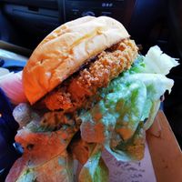 Vegan Schnitzel Von Crumbed at The Fish Shack in Canberra