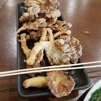 Crispy oyster mushrooms. Very crunchy. at Once Upon a Time 千寻素食馆 in Kluang
