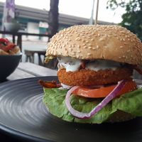 Chicken licken burger at MooFree Burgers - North Lakes in Moreton Bay Region