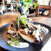 Souljahs mushroom dish  at SoulJahs Cafe in Roleystone