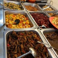 variety buffet  at Vetran Vegetarian Food in Medan