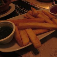 Cajuns (extra thickly sliced fries) with two dips of your choice at Celona in Saarbrucken