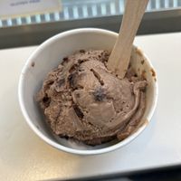 Snowhopper - minty chocolate with brownie swirled in - super yummy!   at Angela's Ice Cream - Petaluma Blvd in Petaluma