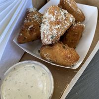 Mac bites with a nice dusting of cheese  at Word of Mouth - Food Truck in Los Angeles